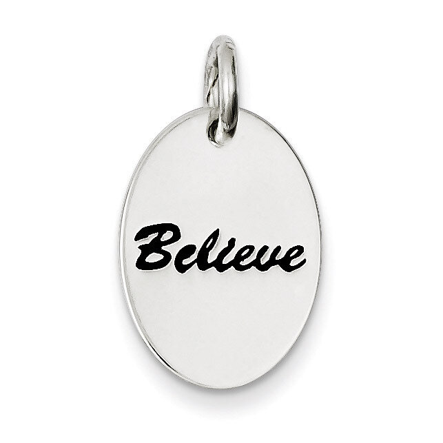 Enamel Believe Pendant Sterling Silver Polished QC7491, MPN: QC7491, 886774646039