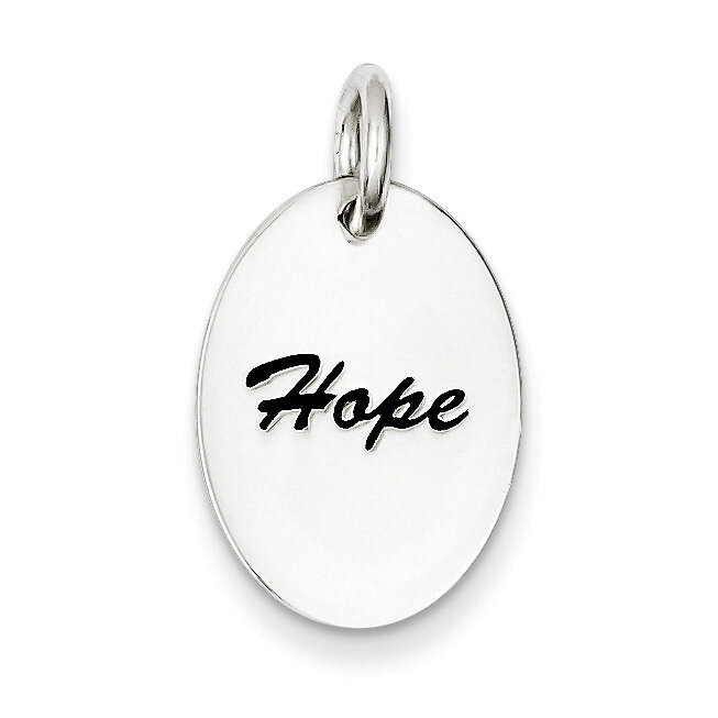 Enamel Hope Pendant Sterling Silver Polished QC7492, MPN: QC7492, 886774646046