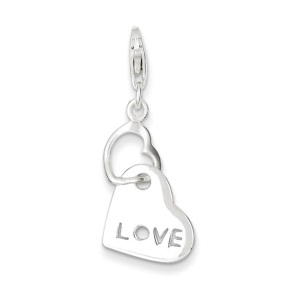 Heart Love Charm Sterling Silver QC7502, MPN: QC7502, 191101526480