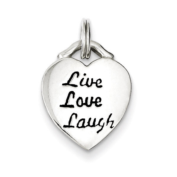 LIVE LAUGH LOVE Heart Pendant Sterling Silver QC7503, MPN: QC7503, 883957519050