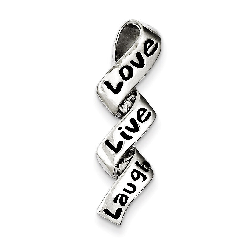 Love, Live, Laugh Charm Sterling Silver QC7510
