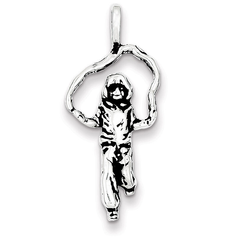 Jump Rope Charm Antiqued Sterling Silver QC7527, MPN: QC7527, 883957561257