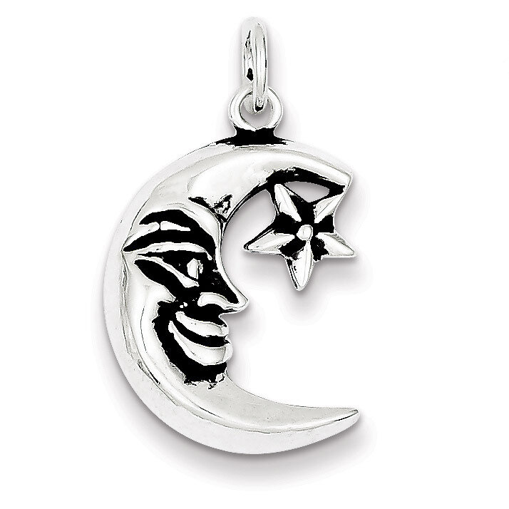 Moon Charm Antiqued Sterling Silver QC7539, MPN: QC7539, 883957140568