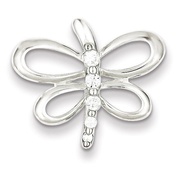 Dragonfly Pendant Sterling Silver Diamond QC7563, MPN: QC7563, 191101460821