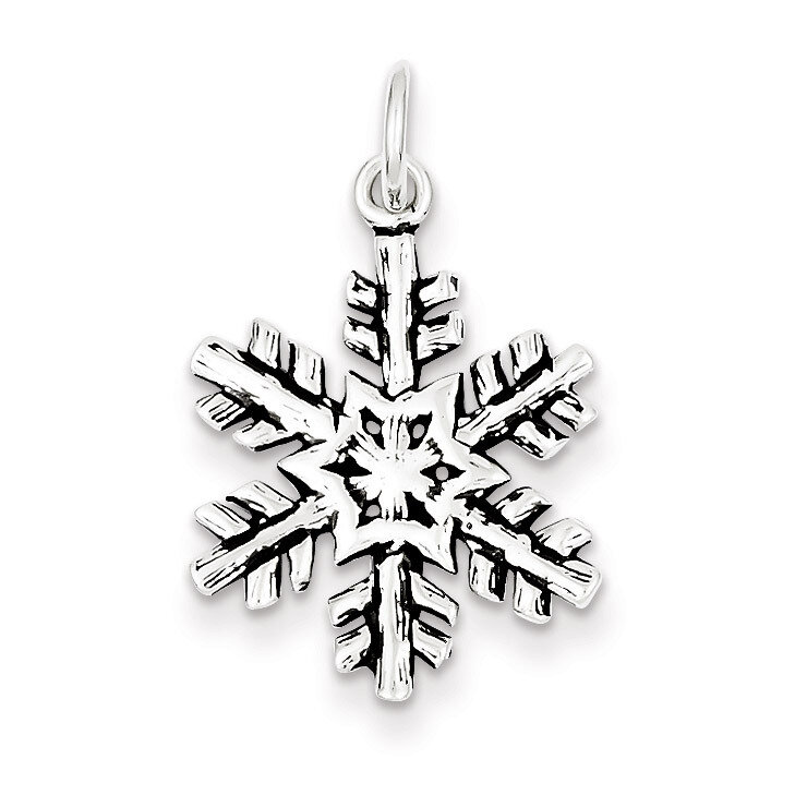 Snow Flake Charm Antiqued Sterling Silver QC7574, MPN: QC7574, 883957551302