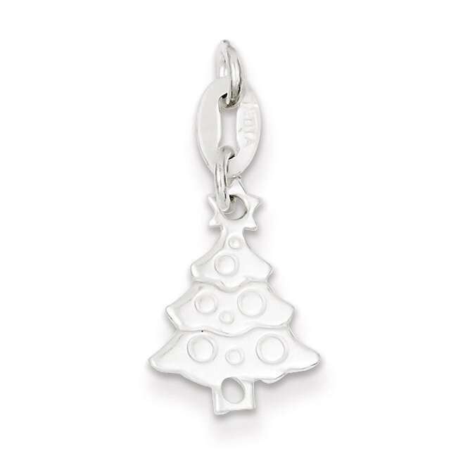 Christmas Tree Charm Sterling Silver Polished QC7578, MPN: QC7578, 883957536620
