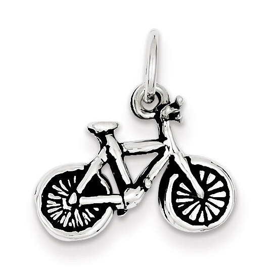 Bicycle Charm Antiqued Sterling Silver QC7587, MPN: QC7587, 886774760650