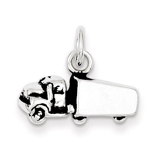 Truck Charm Antiqued Sterling Silver QC7593