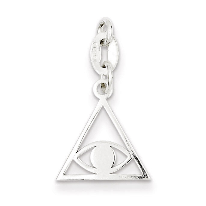 Evil Eye Charm Sterling Silver Polished QC7602, MPN: QC7602, 883957564357