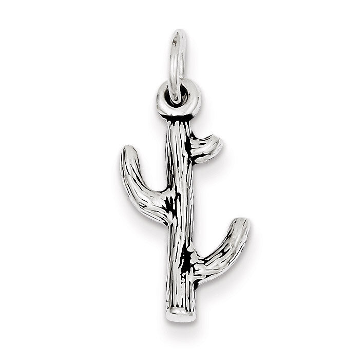 Cactus Charm Antiqued Sterling Silver QC7605, MPN: QC7605, 883957568393