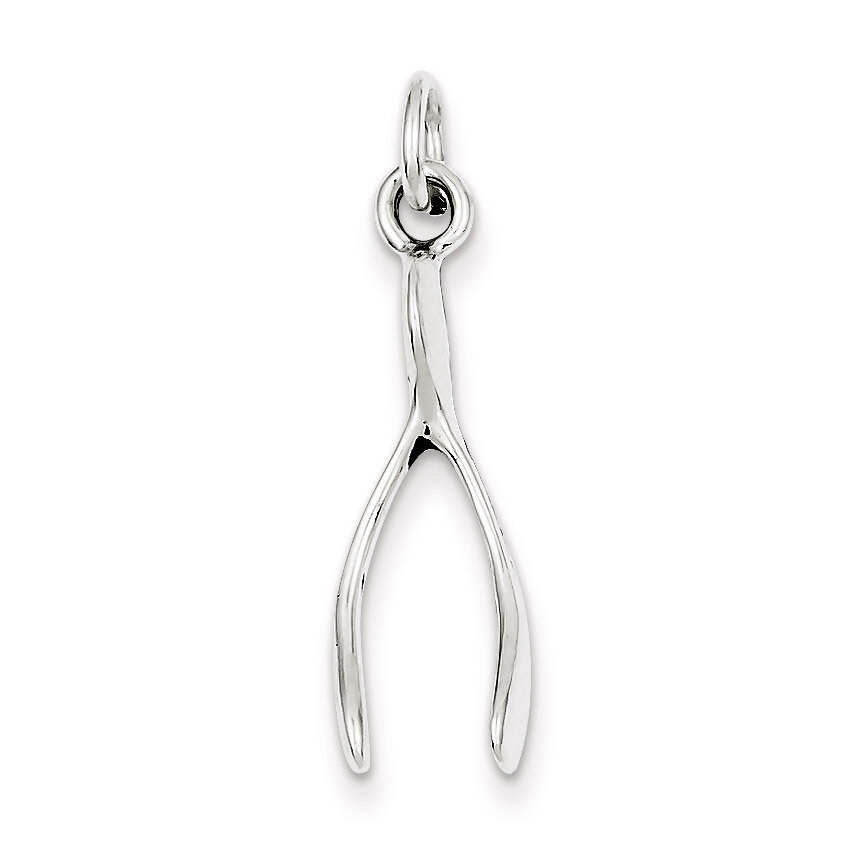 Wish Bone Charm Antiqued Sterling Silver QC7619, MPN: QC7619, 883957567396