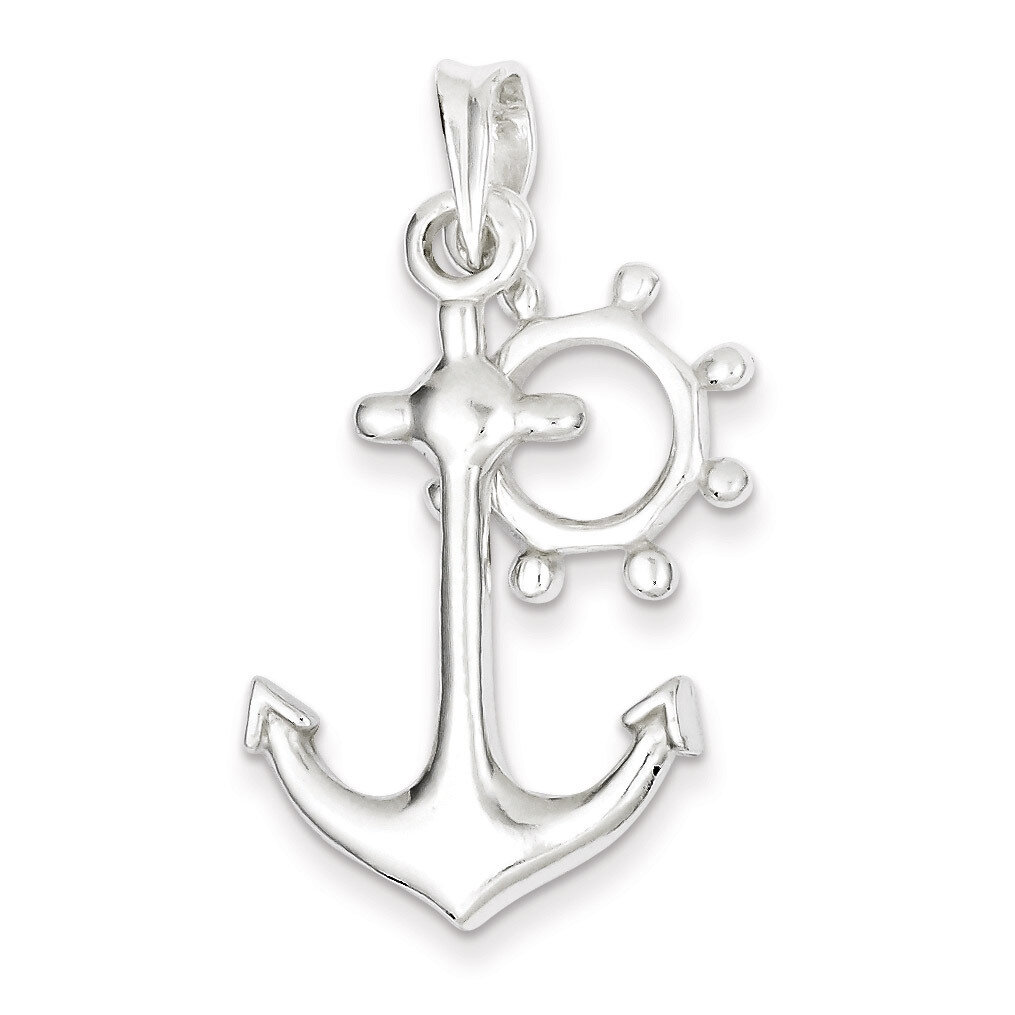 Anchor Pendant Sterling Silver Polished QC7626, MPN: QC7626, 883957557342