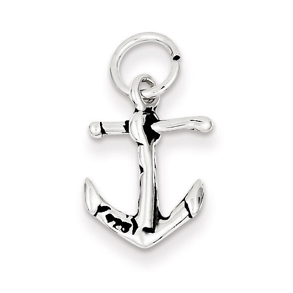 Anchor Charm Antiqued Sterling Silver QC7628