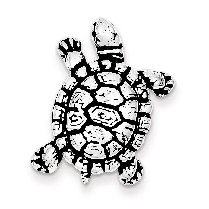 Turtle Charm Antiqued Sterling Silver QC7672