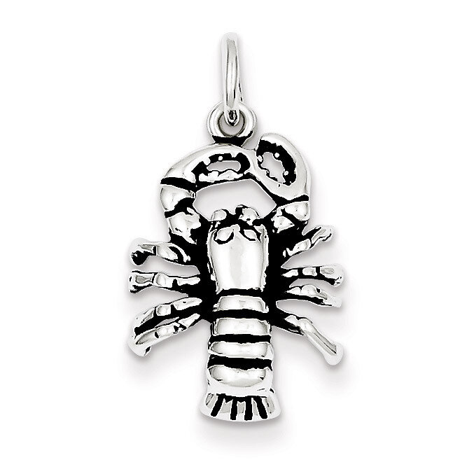 Lobster Charm Antiqued Sterling Silver QC7699, MPN: QC7699, 883957551326