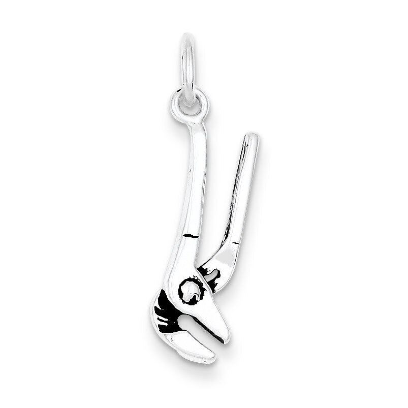 Wrench Charm Antiqued Sterling Silver QC7739
