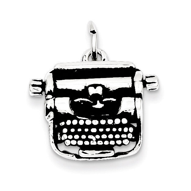 Typewriter Charm Antiqued Sterling Silver QC7754, MPN: QC7754, 883957564456