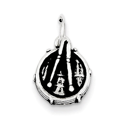 Drum Charm Antiqued Sterling Silver QC7759, MPN: QC7759, 883957557380
