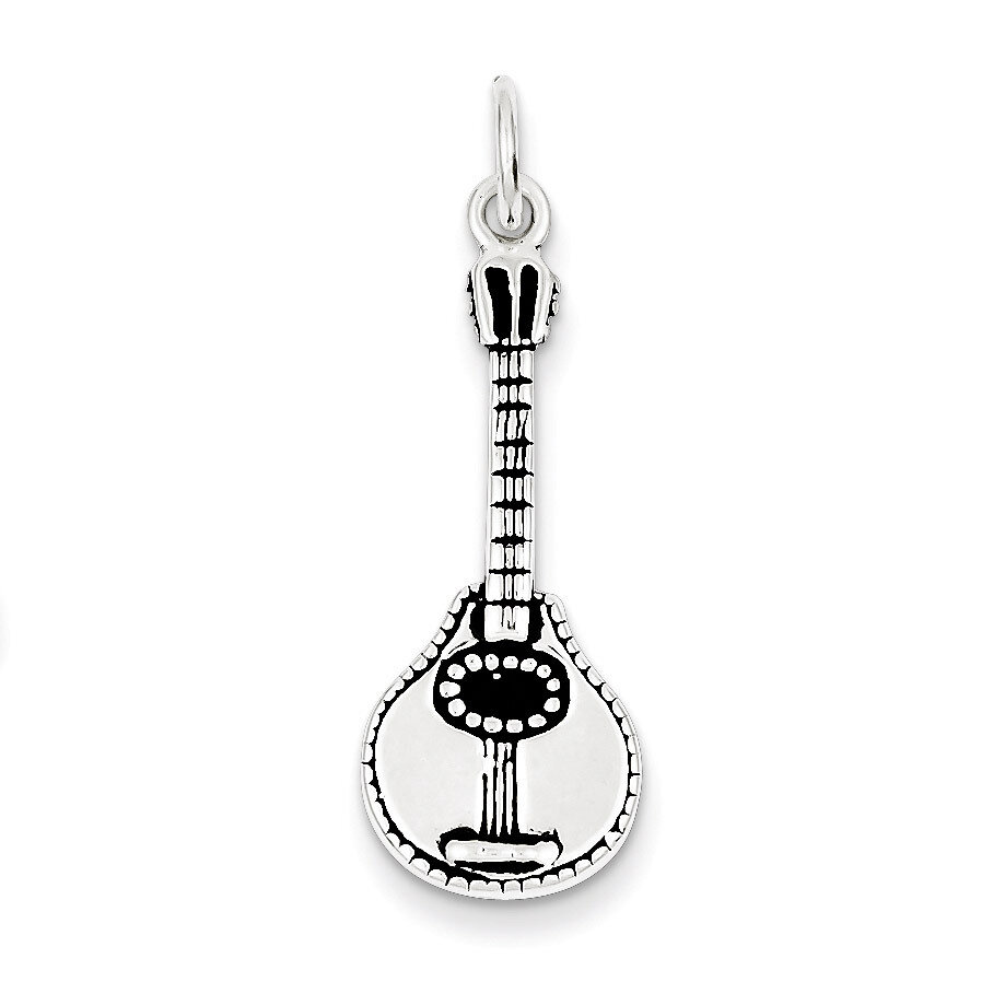 Ukulele Charm Antiqued Sterling Silver QC7763, MPN: QC7763, 883957564517