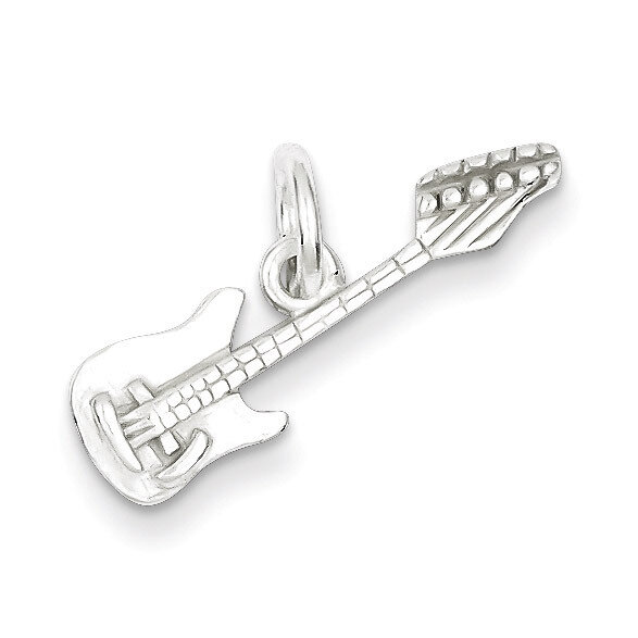 Electric Guitar Charm Sterling Silver QC7774