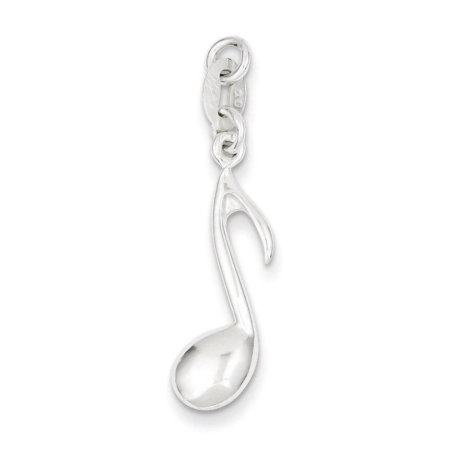 Music Note Charm Sterling Silver Polished QC7781, MPN: QC7781, 883957598741
