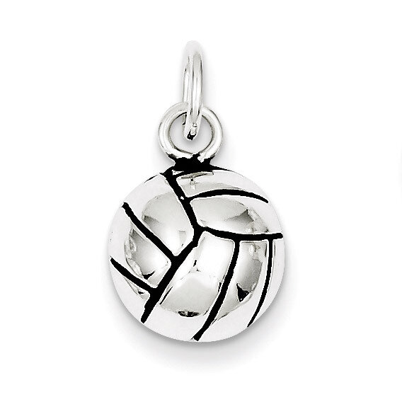 Volleyball Charm Antiqued Sterling Silver QC7793, MPN: QC7793, 886774760797