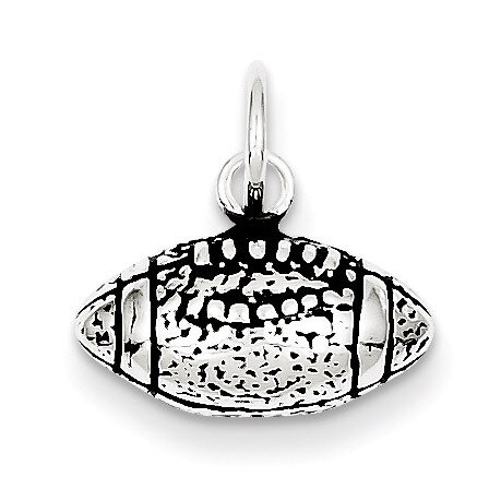 Football Charm Antiqued Sterling Silver QC7795, MPN: QC7795, 883957548555