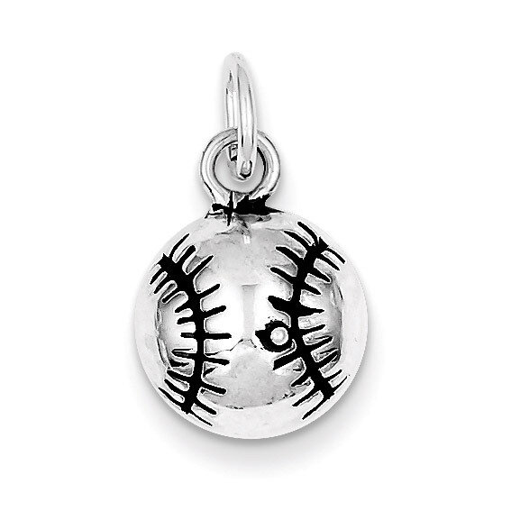 Baseball Charm Antiqued Sterling Silver QC7806, MPN: QC7806, 886774760643