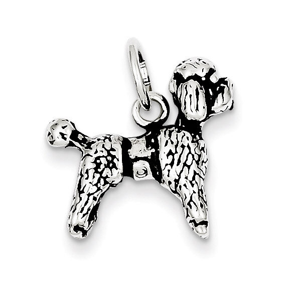 Poodle Charm Antiqued Sterling Silver QC7828, MPN: QC7828, 883957137698