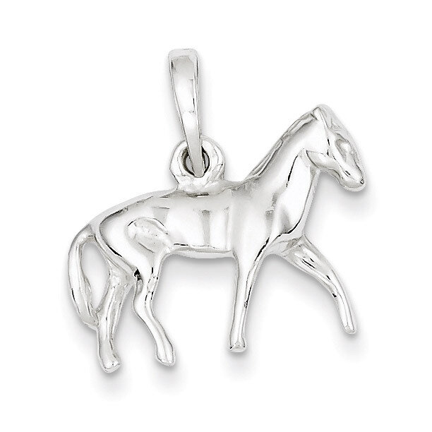 Horse Pendant Sterling Silver Polished QC7840