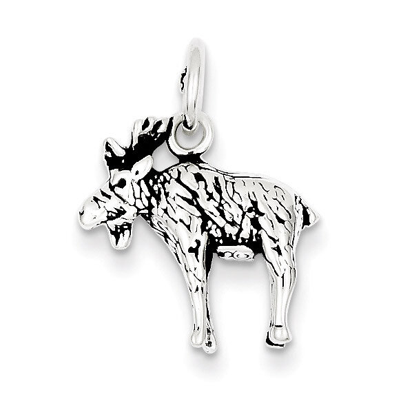 Moose Charm Antiqued Sterling Silver QC7844, MPN: QC7844, 883957536651