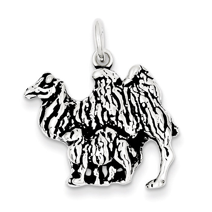 Camel Charm Antiqued Sterling Silver QC7847