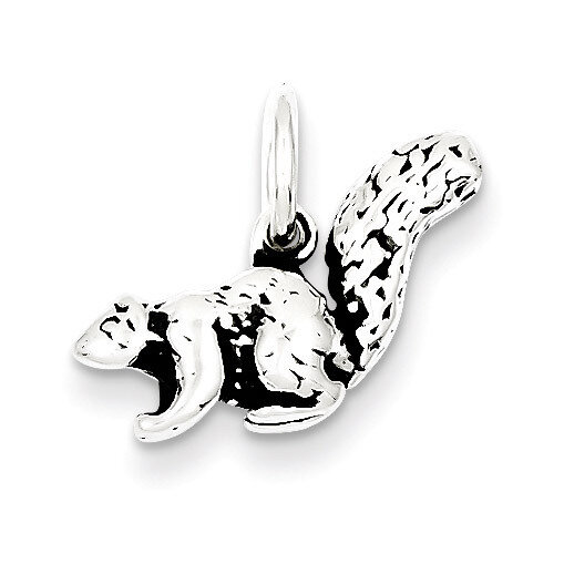 Squirrel Charm Antiqued Sterling Silver QC7852
