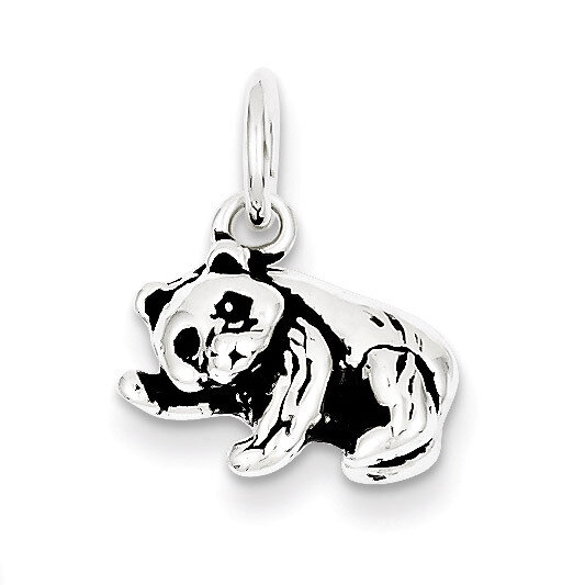 Panda Bear Charm Antiqued Sterling Silver QC7863, MPN: QC7863, 883957559216