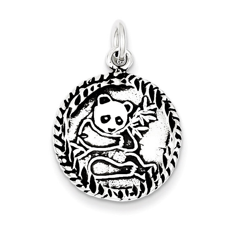 Panda Bear Charm Antiqued Sterling Silver QC7864, MPN: QC7864, 883957571218