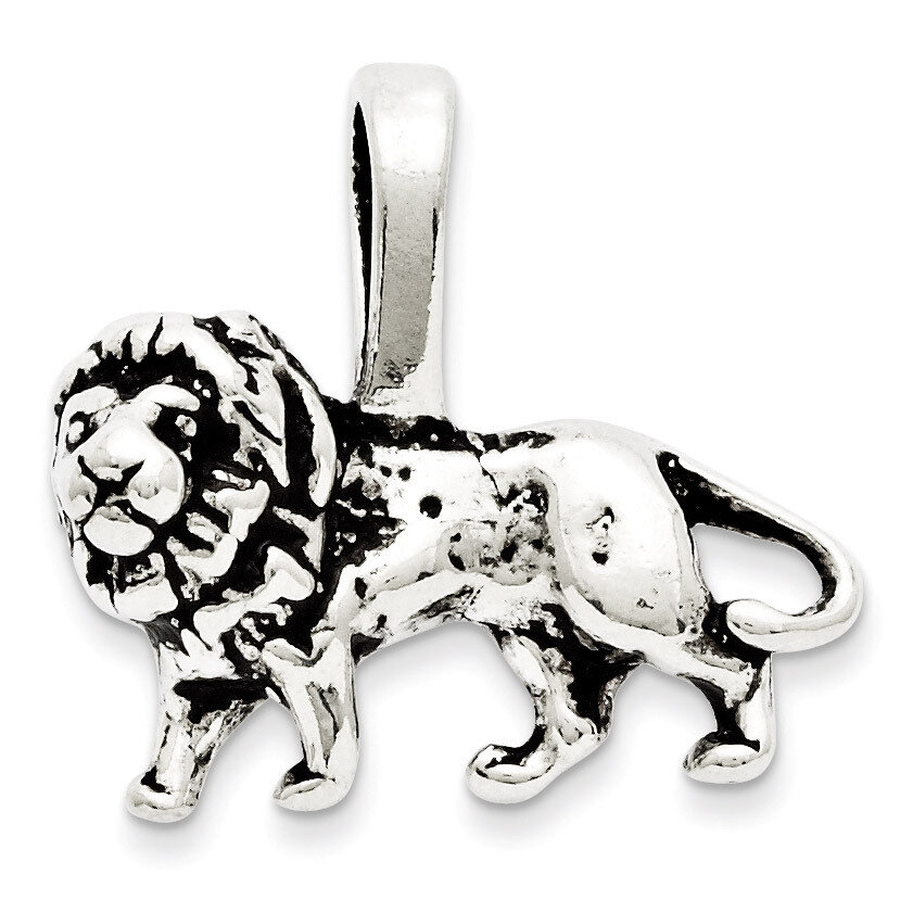 Lion Charm Antiqued Sterling Silver QC7865, MPN: QC7865, 883957459103