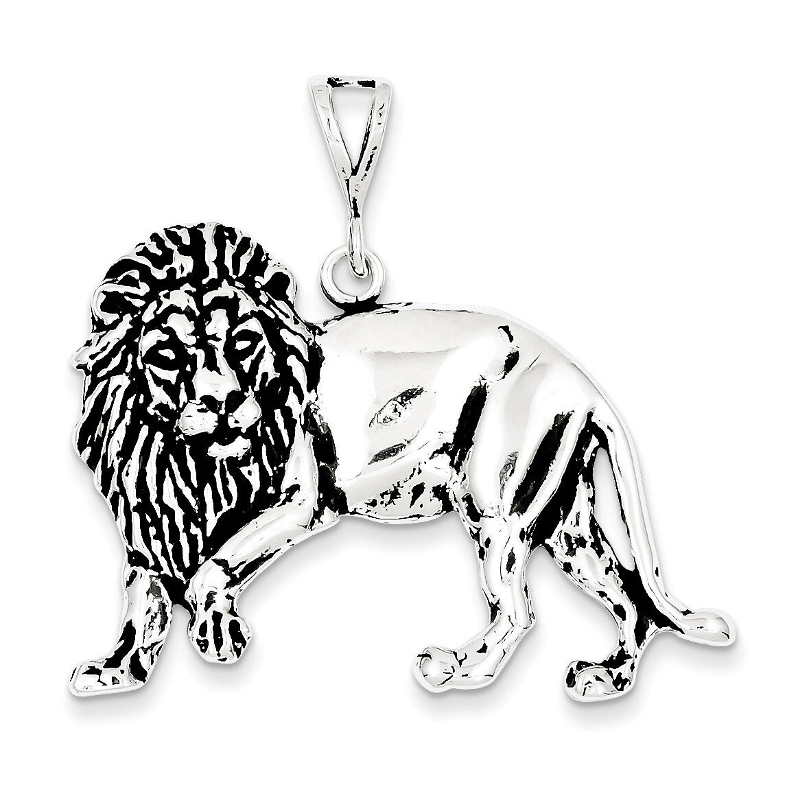 Lion Charm Antiqued Sterling Silver QC7872, MPN: QC7872, 883957536668