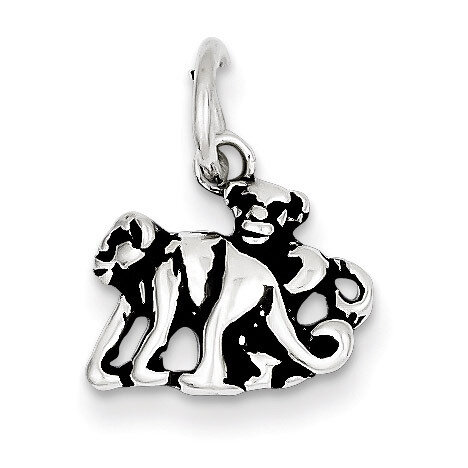 Monkey Charm Antiqued Sterling Silver QC7873, MPN: QC7873, 883957557441