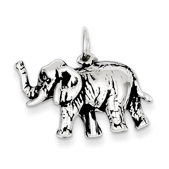 Elephant Charm Antiqued Sterling Silver QC7877, MPN: QC7877, 883957525235