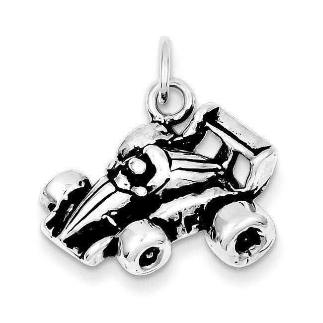 Go Kart Racer Charm Antiqued Sterling Silver QC7913, MPN: QC7913, 883957570136