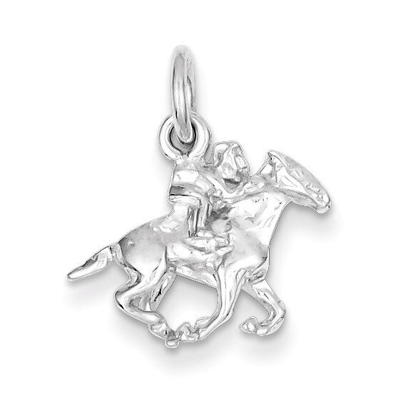 Horse Rider Charm Sterling Silver QC848