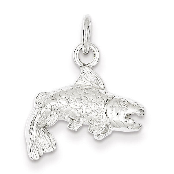 Fish Charm Sterling Silver QC957, MPN: QC957, 883957918143