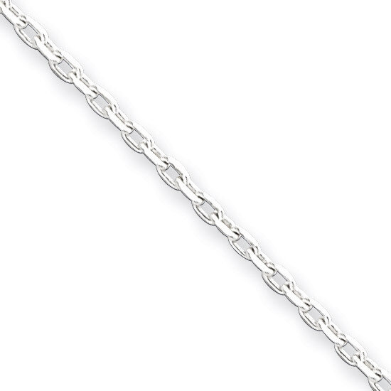 16 Inch 1.5mm Beveled Oval Cable Chain Sterling Silver QCA050-16