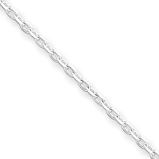 7 Inch 1.5mm Beveled Oval Cable Chain Sterling Silver QCA050-7, MPN: QCA050-7, 883957918297