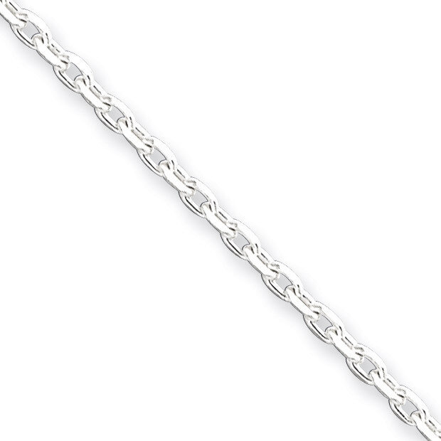 20 Inch 2mm Beveled Oval Cable Chain Sterling Silver QCA060-20