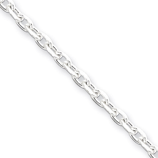 16 Inch 2.75mm Beveled Oval Cable Chain Sterling Silver QCA080-16