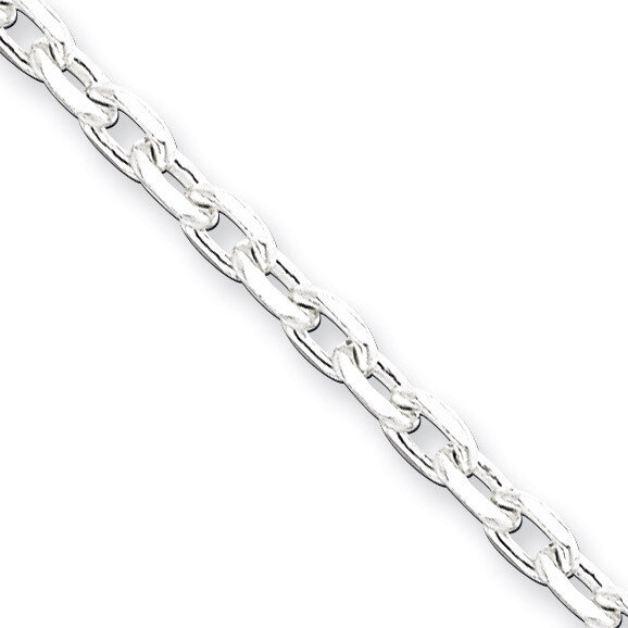 30 Inch 3.25mm Beveled Oval Cable Chain Sterling Silver QCA100-30, MPN: QCA100-30, 883957918457