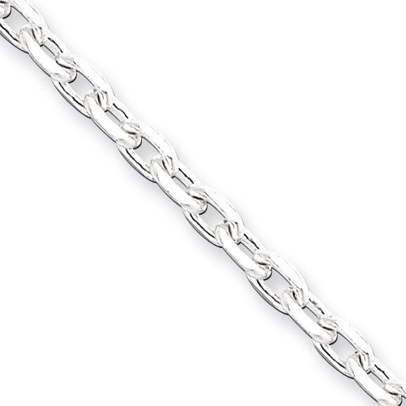 7 Inch 3.25mm Beveled Oval Cable Chain Sterling Silver QCA100-7