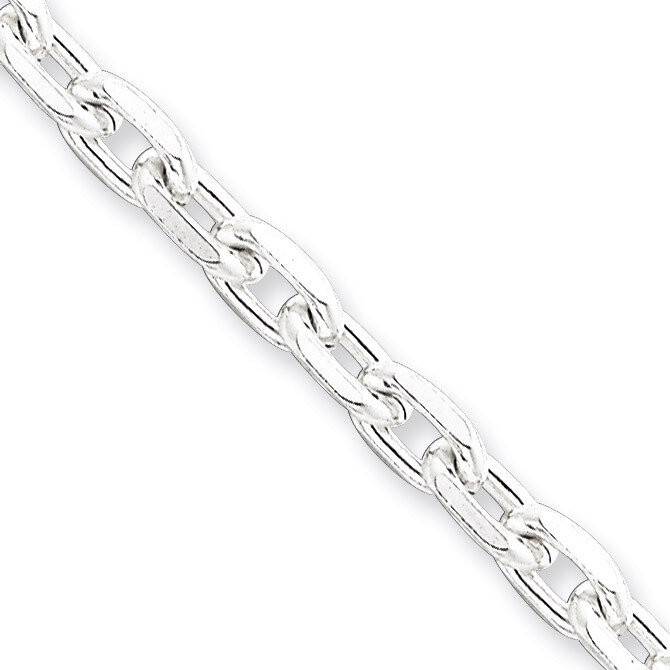 20 Inch 4.90mm Beveled Oval Cable Chain Sterling Silver QCA150-20, MPN: QCA150-20, 883957918563