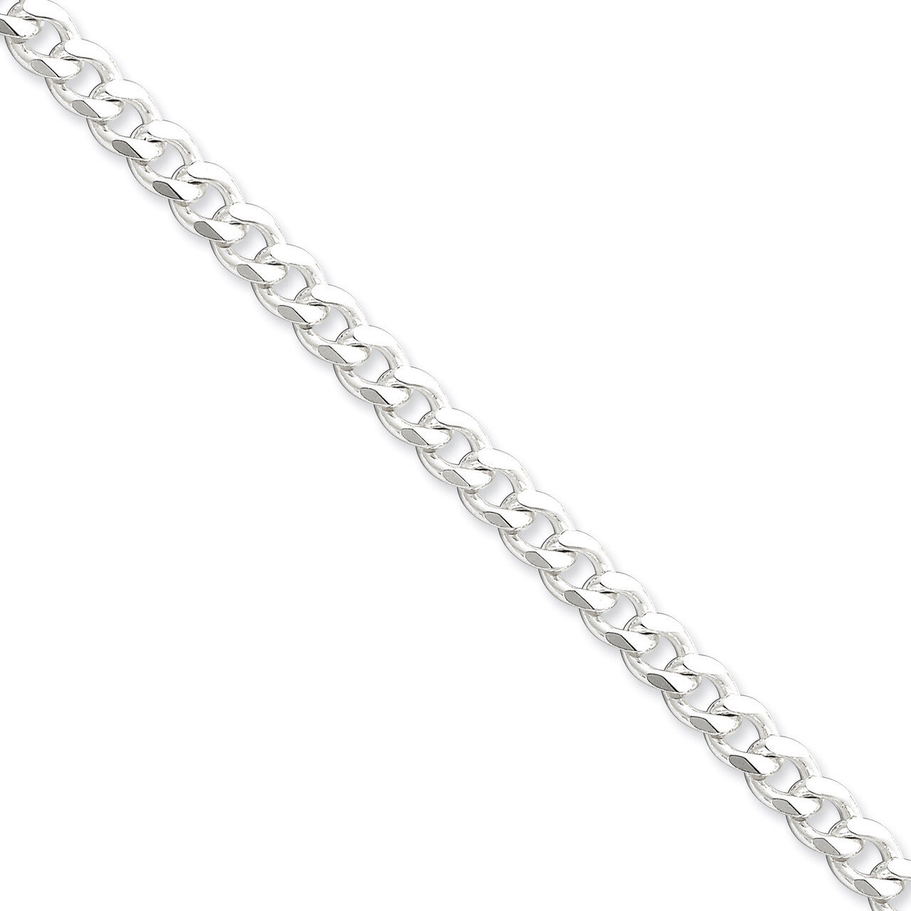 16 Inch 7mm Curb Chain Sterling Silver QCB180-16